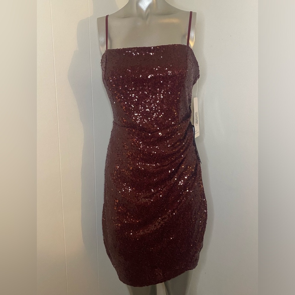 Emerald Sundae NWT Sequin Burgundy Dress